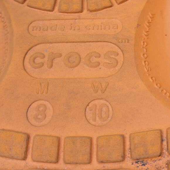 Crocs Ralen Classic Clog Unisex M8 W10 Orange Slip On Lightweight Casual Beach - Picture 2 of 13